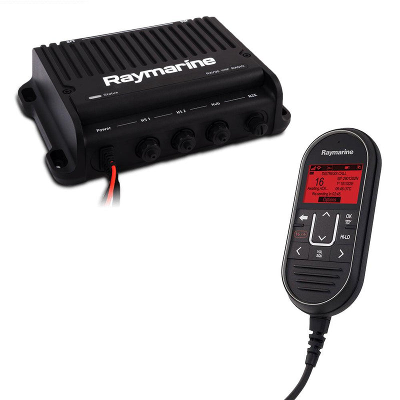 Raymarine Ray90 Modular Dual-Station VHF Black Box Radio System [E70492] - Wholesaler Elite LLC