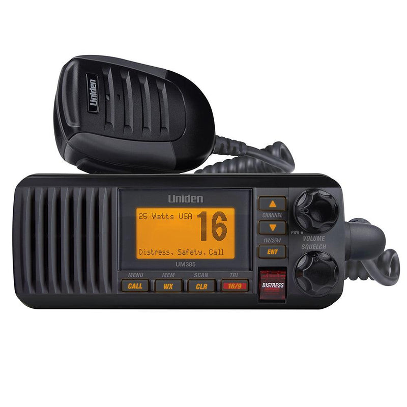 Uniden UM385 Fixed Mount VHF Radio - Black [UM385BK] - Wholesaler Elite LLC