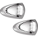 Attwood LED Docking Lights - Stainless Steel - White LED - Pair [6522SS7] - Wholesaler Elite LLC