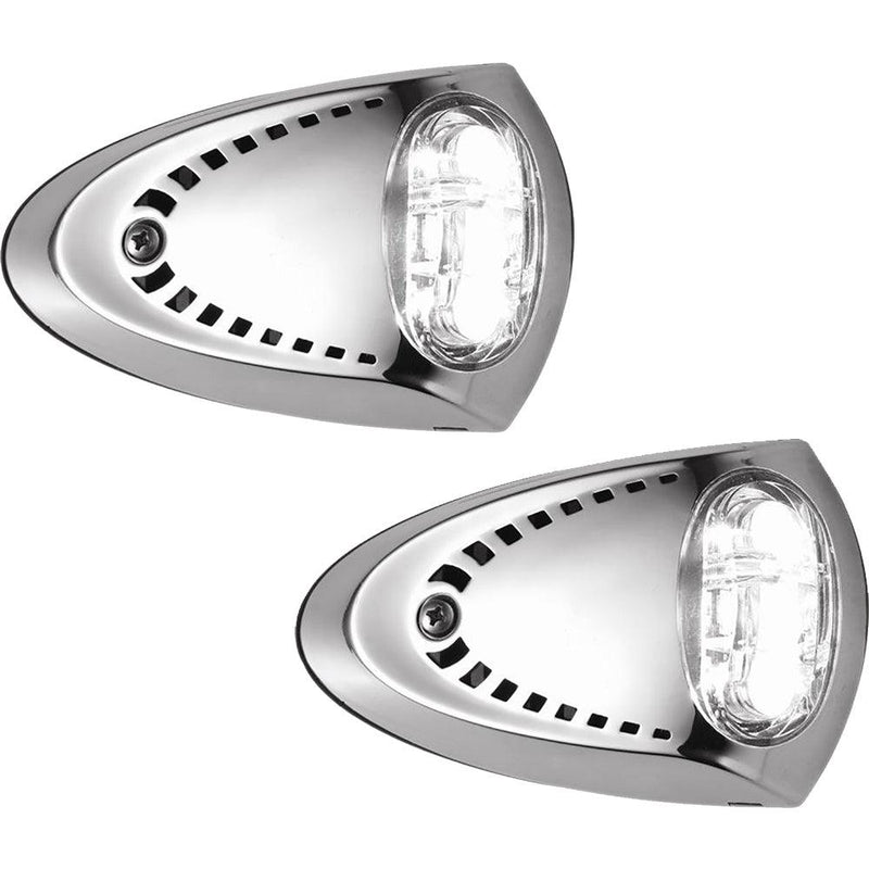 Attwood LED Docking Lights - Stainless Steel - White LED - Pair [6522SS7] - Wholesaler Elite LLC