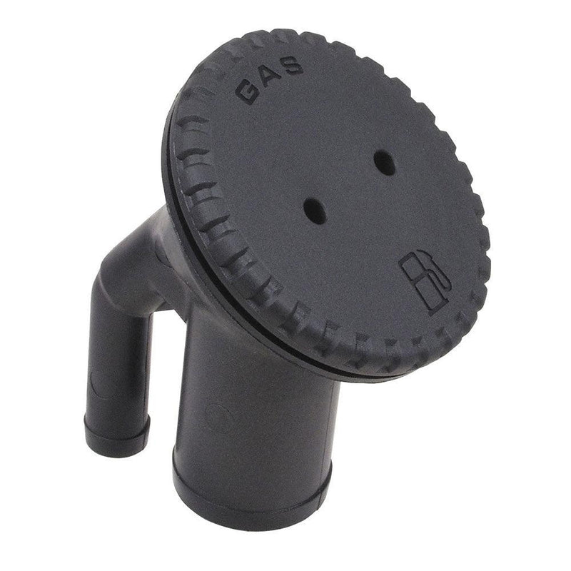 Perko 0542 Vented Fill f/1-1/2" Hose - Angled Neck - Gas - Black [0542DPGBLK] - Wholesaler Elite LLC