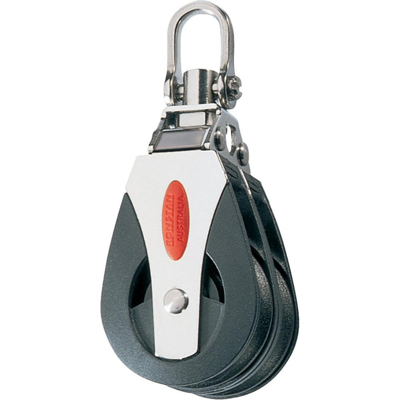 Ronstan Series 40 Ball Bearing Block - Double - Swivel Head [RF40200] - Wholesaler Elite LLC