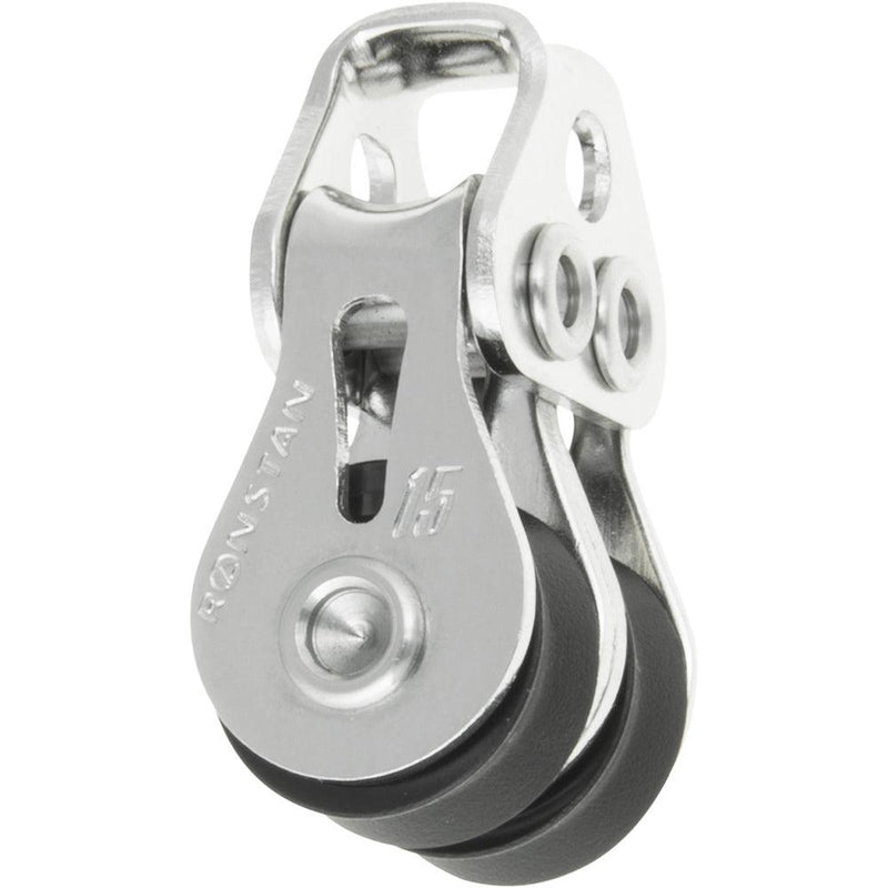 Ronstan Series 15 Ball Bearing Utility Block - Double, Loop Head [RF15202] - Wholesaler Elite LLC