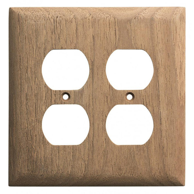 Whitecap Teak 2-Duplex/Receptacle Cover Plate [60177] - Wholesaler Elite LLC