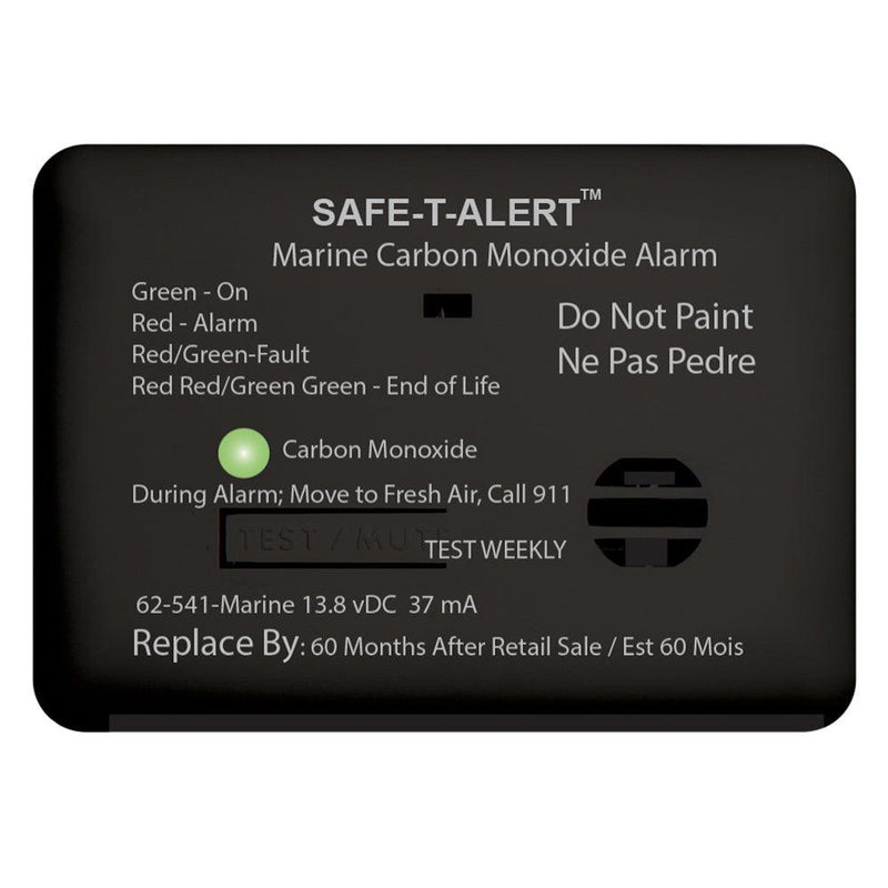 Safe-T-Alert 62 Series Carbon Monoxide Alarm w/Relay - 12V - 62-541-R-Marine - Surface Mount - Black [62-541-R-MARINE-BL] - Wholesaler Elite LLC