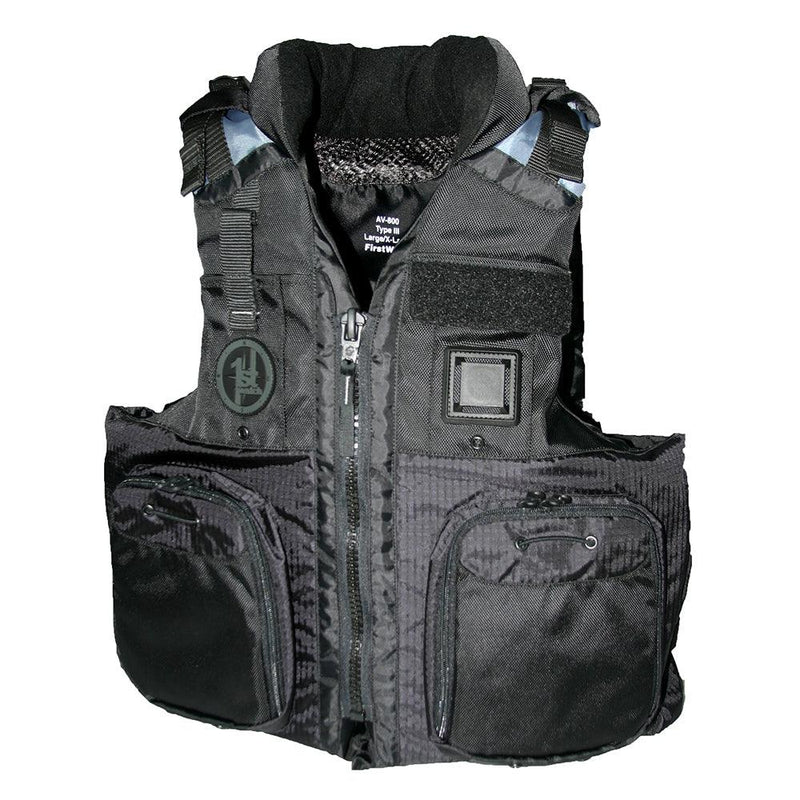 First Watch AV-800 Four Pocket Flotation Vest - Black - Small to Medium [AV-800-BK-S/M] - Wholesaler Elite LLC
