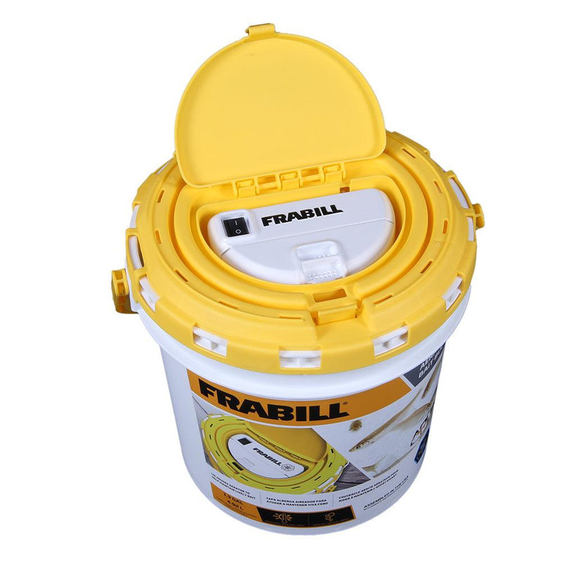 Frabill Dual Fish Bait Bucket w/Aerator Built-In [4825] - Wholesaler Elite LLC