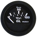 Faria Euro Black 2" Oil Pressure Gauge (100 PSI) [12845] - Wholesaler Elite LLC