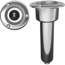 Mate Series Stainless Steel 0 Rod Cup Holder - Drain - Round Top [C1000D] - Wholesaler Elite LLC