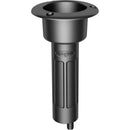 Mate Series Plastic 0 Rod Cup Holder - Drain - Round Top - Black [P1000DB] - Wholesaler Elite LLC