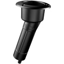 Mate Series black plastic rod and cup holder with drain