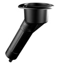 Mate Series Plastic 30 Rod Cup Holder - Drain - Round Top - Black [P1030DB] - Wholesaler Elite LLC