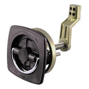 Perko Flush Latch - Non-Locking - 2.5" x 2.5" w/Offset Cam Bar Flexible Polymer Strike [0932DP1BLK] - Wholesaler Elite LLC