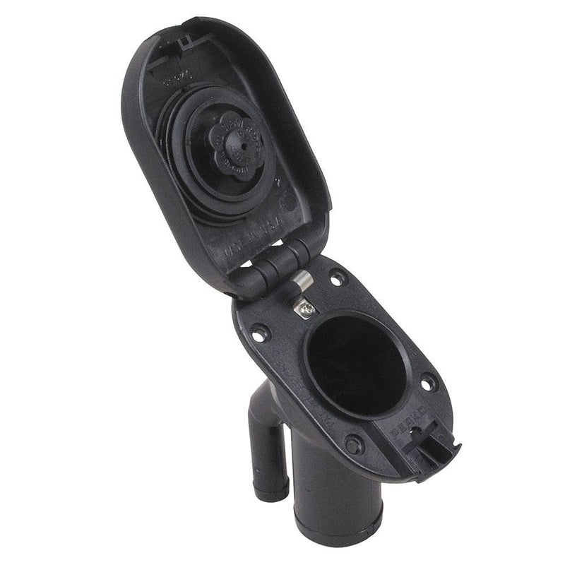 Perko Combination Vented Gas Fill/Tank f/1-1/2" Hose - 35 Angled Neck [1318DPGBLK] - Wholesaler Elite LLC