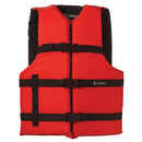 Onyx Nylon General Purpose Life Jacket - Adult Universal - Red [103000-100-004-12] - Wholesaler Elite LLC