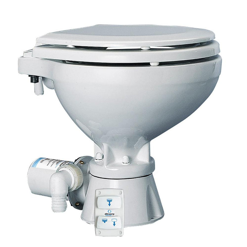 Albin Group Marine Toilet Silent Electric Compact - 12V [07-03-010] - Wholesaler Elite LLC