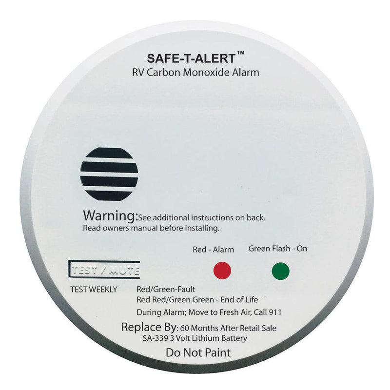 Safe-T-Alert SA-339 White RV Battery Powered CO2 Detector [SA-339-WHT] - Wholesaler Elite LLC