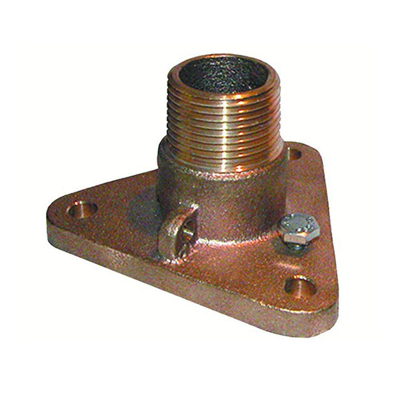 GROCO 2" Bronze NPS to NPT Flange Adapter [IBVF-2000] - Wholesaler Elite LLC