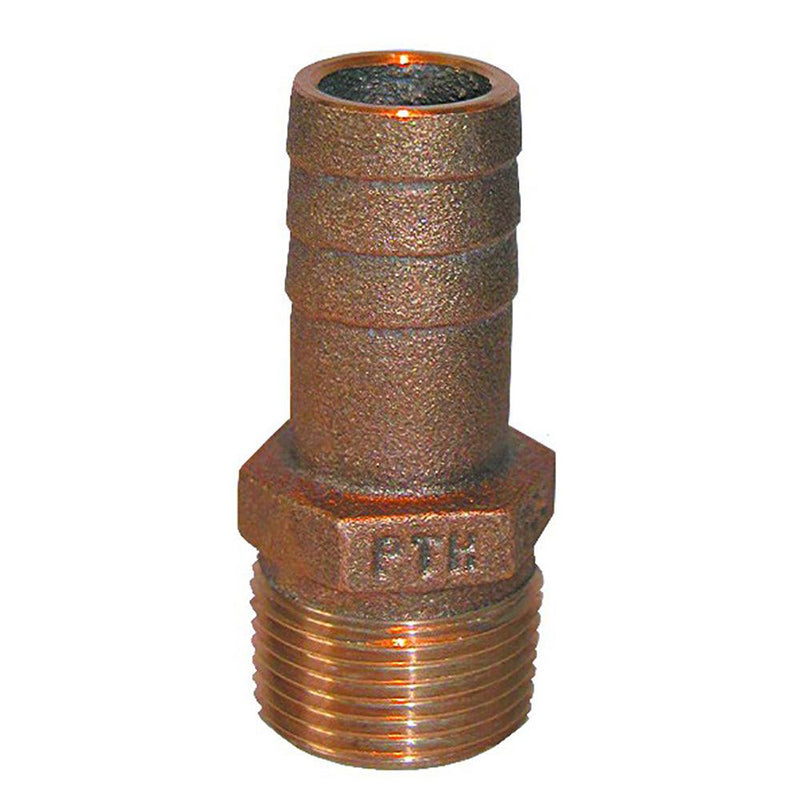 GROCO 1-1/2" NPT x 1-1/2" ID Bronze Pipe to Hose Straight Fitting [PTH-1500] - Wholesaler Elite LLC
