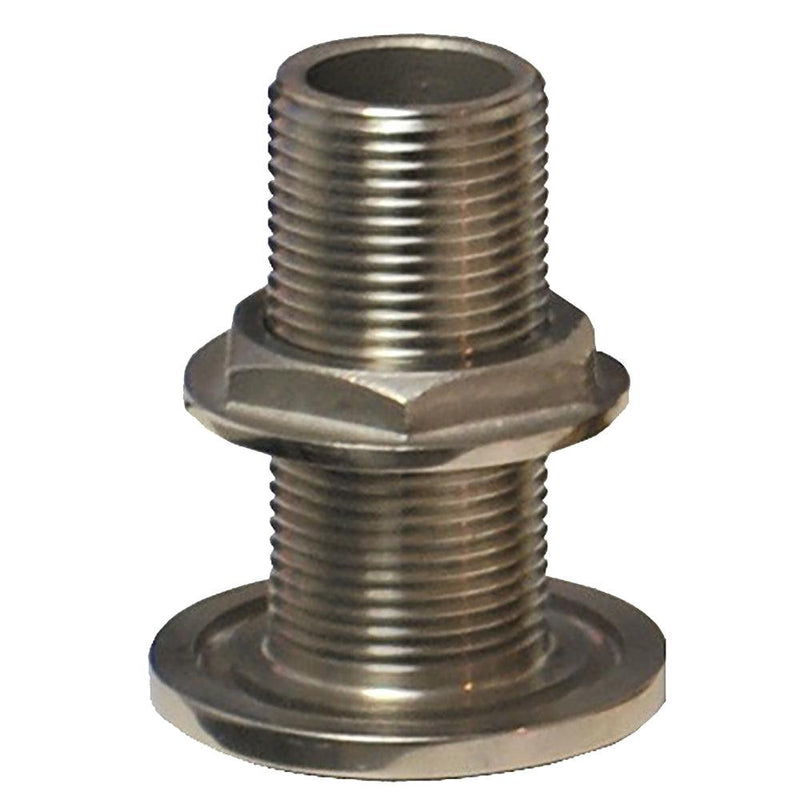 GROCO 1-1/2" NPS NPT Combo Stainless Steel Thru-Hull Fitting w/Nut [TH-1500-WS] - Wholesaler Elite LLC