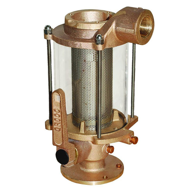 GROCO 1-1/2" Ball Valve/Seacock Raw Water Strainer Combo [BVS-1500] - Wholesaler Elite LLC