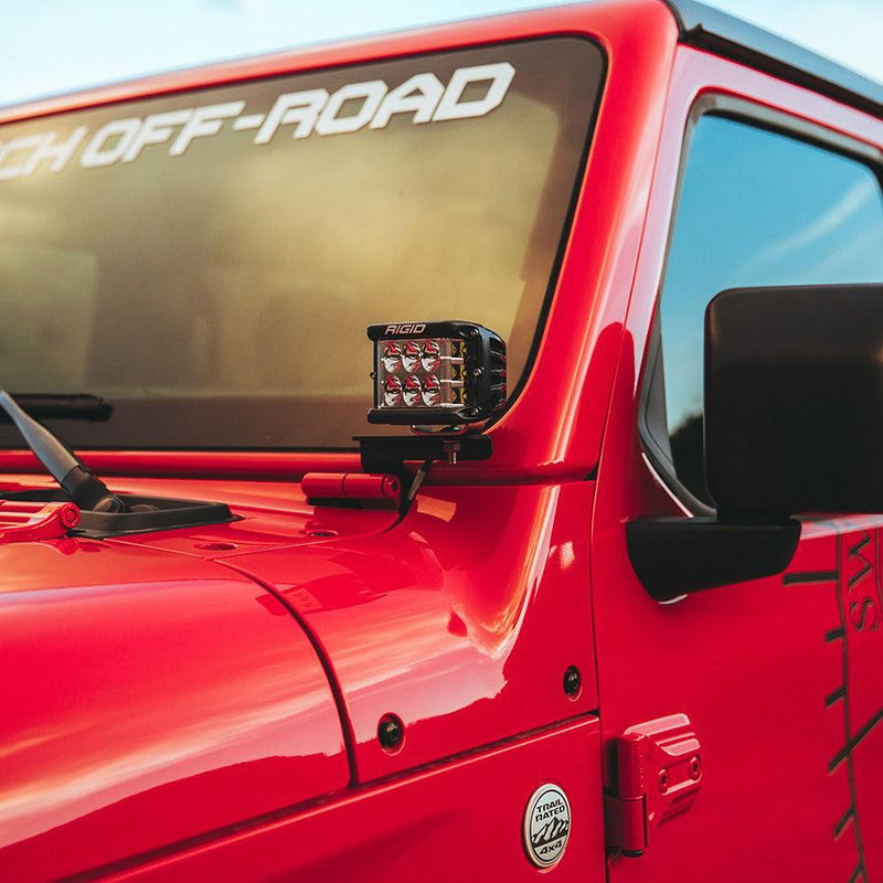 RIGID Industries 2018 Jeep Wrangler JL A-Pillar Mount f/2 D-Series, D-SS, SR-M or Ignite Lights [41659] - Wholesaler Elite LLC