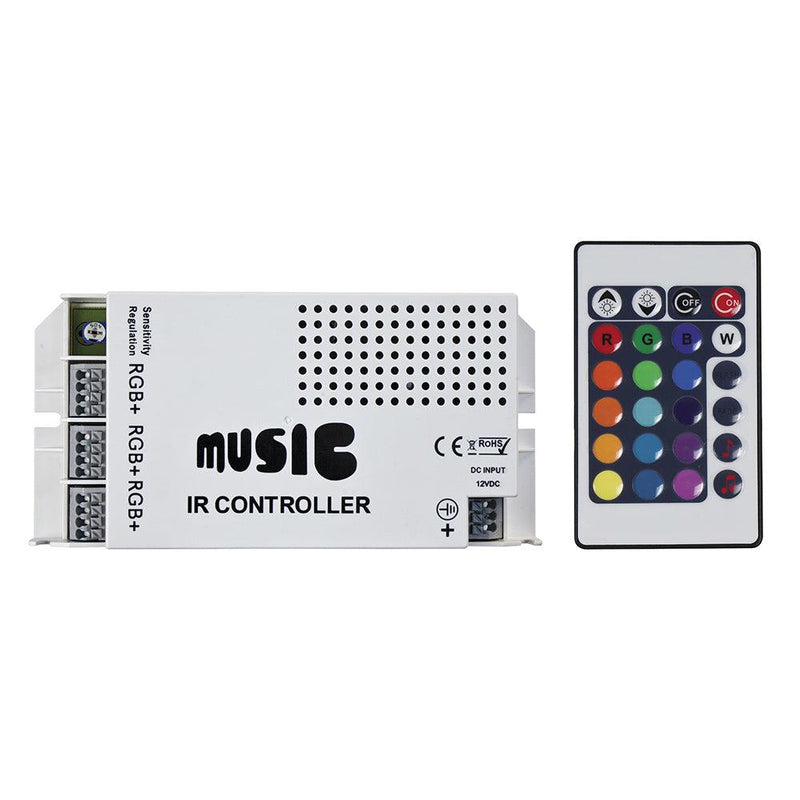 HEISE Sound Activated RGB Controller w/IR Remote [HE-RGBSAC-1] - Wholesaler Elite LLC