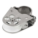 Schaefer Clamp-On Furling Line Stanchion Lead Block - 1" Ball Bearing [300-34] - Wholesaler Elite LLC