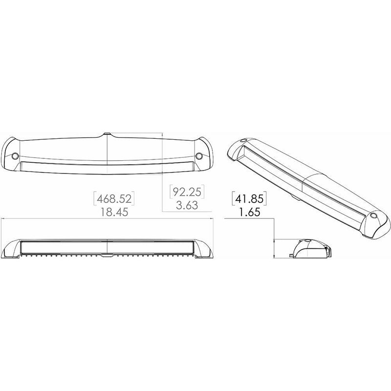 Lumitec Razor Light Bar - Spot - Flush Mount - White [101587] - Wholesaler Elite LLC