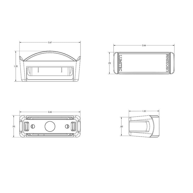 Lumitec Contour Series Inset Navigation Light - Stern White [101576] - Wholesaler Elite LLC