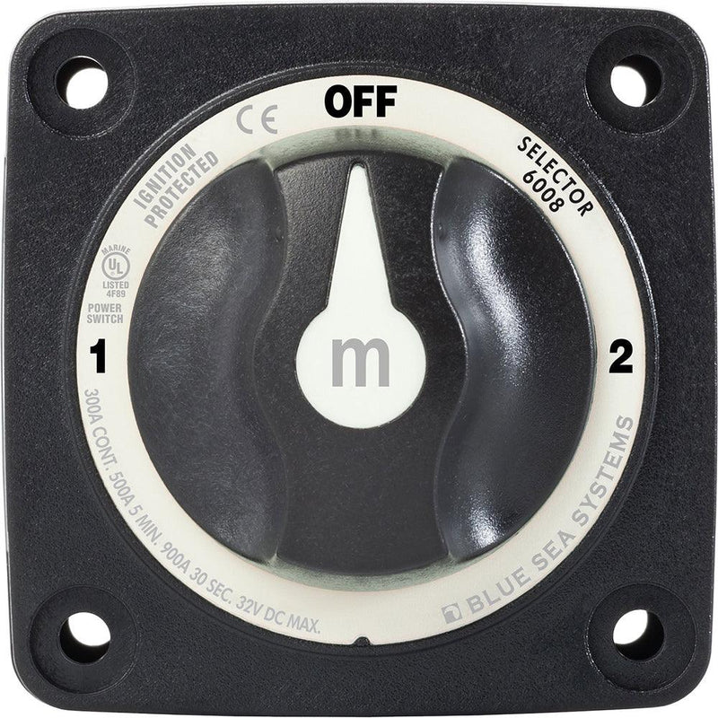 Blue Sea 6008200 m-Series Selector 3 Position Battery Switch - Black [6008200] - Wholesaler Elite LLC