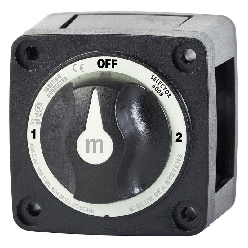 Blue Sea 6008200 m-Series Selector 3 Position Battery Switch - Black [6008200] - Wholesaler Elite LLC