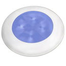Hella Marine Blue LED Round Courtesy Lamp - White Bezel - 24V [980503241] - Wholesaler Elite LLC