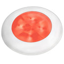 Hella Marine Red LED Round Courtesy Lamp - White Bezel - 24V [980508241] - Wholesaler Elite LLC