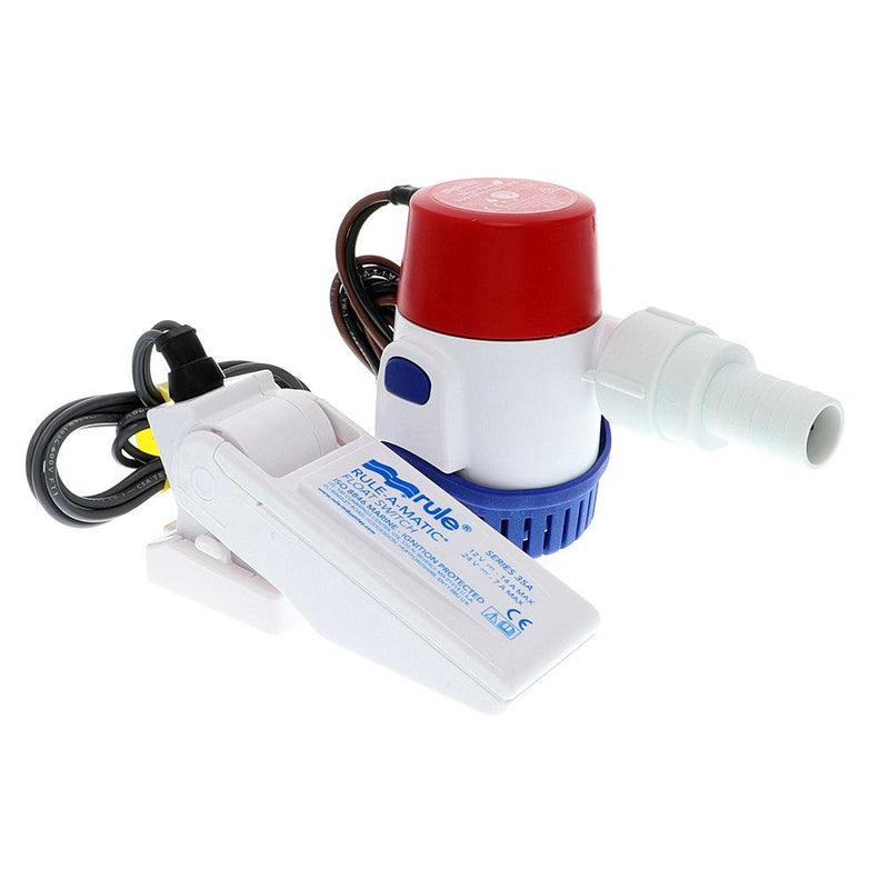 Rule 360 GPH Standard Bilge Pump Kit w/Float Switch - 12V [24DA-35A] - Wholesaler Elite LLC