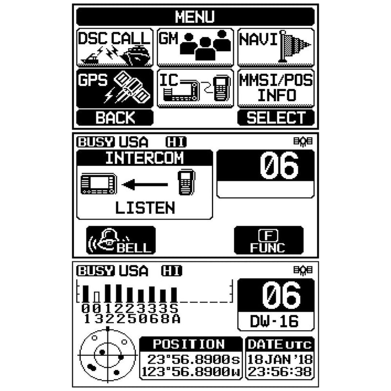 Standard Horizon GX1800G Fixed Mount VHF w/GPS - Black [GX1800GB] - Wholesaler Elite LLC