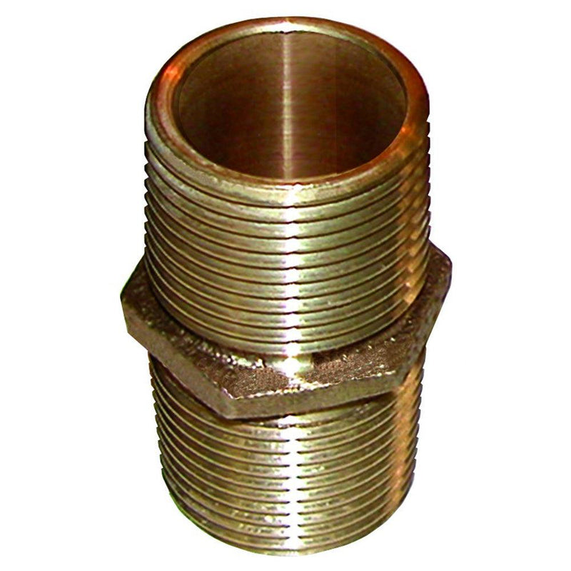 GROCO Bronze Pipe Nipple - 1/2" NPT [PN-500] - Wholesaler Elite LLC