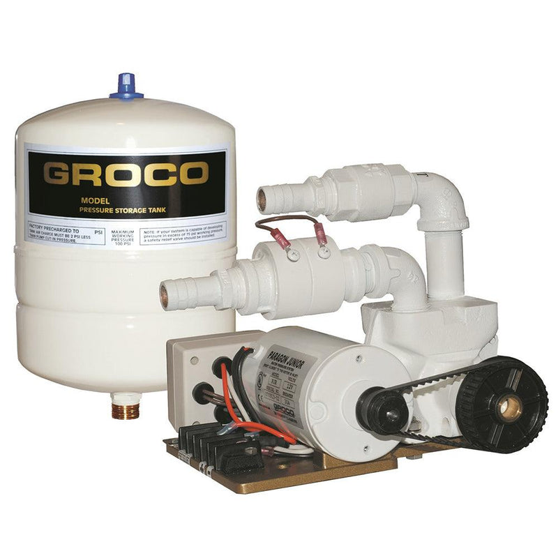 GROCO Paragon Junior 12v Water Pressure System - 1 Gal Tank - 7 GPM [PJR-A 12V] - Wholesaler Elite LLC