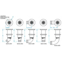 GROCO Deck Scupper 90 Degree 1-1/2" Hose Connection [SCUS-1590] - Wholesaler Elite LLC