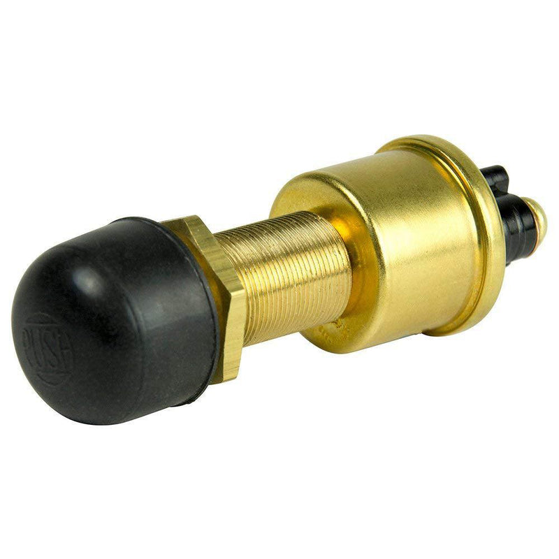 Cole Hersee Heavy Duty Push Button Switch w/Rubber Cap SPST Off-On 2 Screw - 35A [M-626-BP] - Wholesaler Elite LLC
