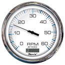 Faria Chesapeake White SS 5" Tachometer w/Digital Hourmeter - 6000 RPM (Gas) (Inboard) [33863] - Wholesaler Elite LLC