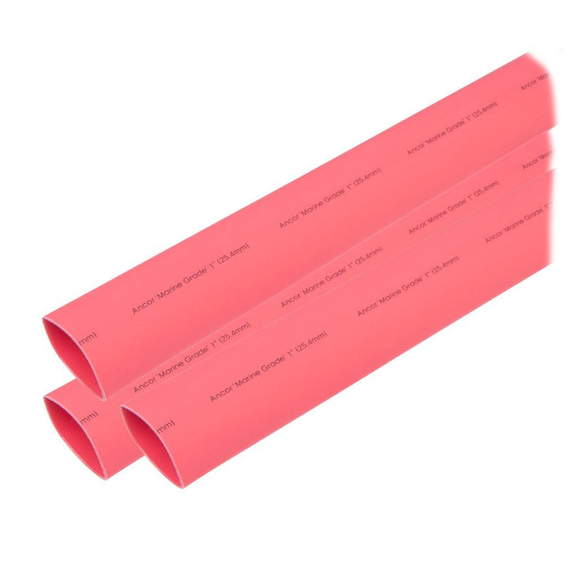 Ancor Heat Shrink Tubing 1" x 3" - Red - 3 Pieces [307603] - Wholesaler Elite LLC