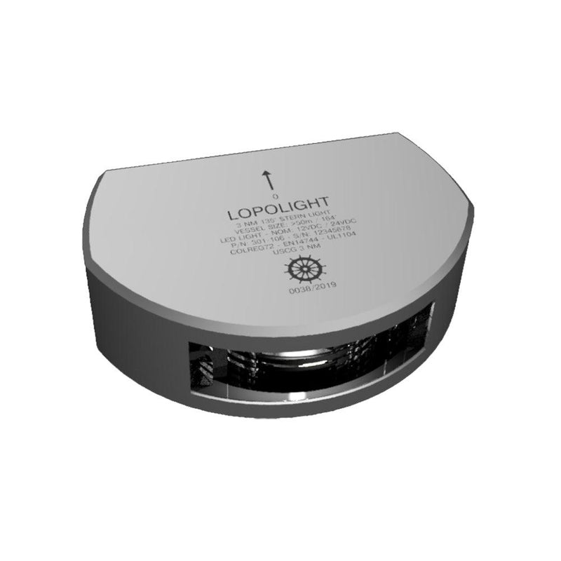 Lopolight Series 301-106 - Stern Light - 3NM - Vertical Mount - White - Silver Housing [301-106] - Wholesaler Elite LLC