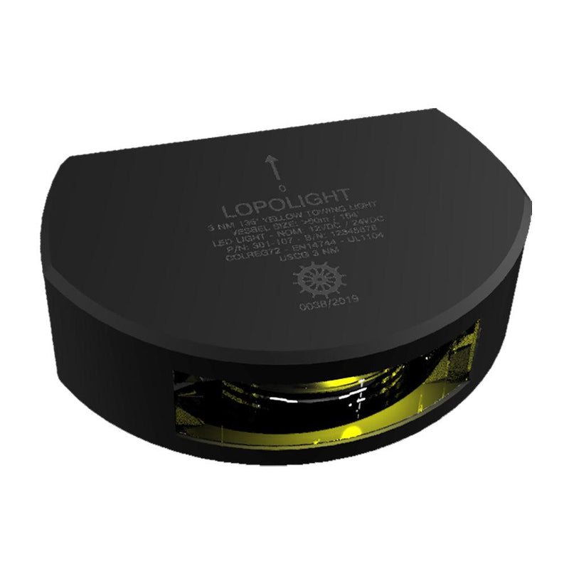 Lopolight Series 301-107 - Stern Towing Light - 3NM - Vertical Mount - Amber - Black Housing [301-107-B] - Wholesaler Elite LLC