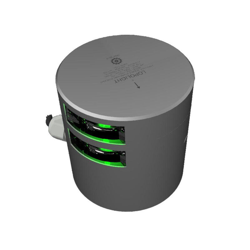 Lopolight Series 301-108 - Double Stacked Navigation Light - 3NM - Horizontal Mount - Green - Silver Housing [301-108ST] - Wholesaler Elite LLC