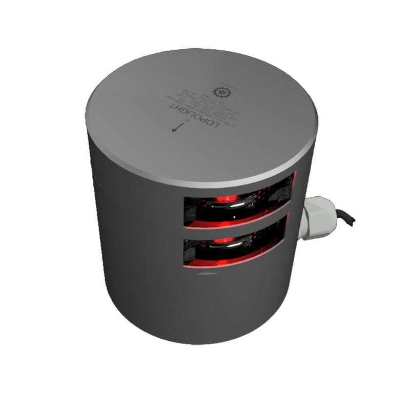 Lopolight Series 301-109 - Double Stacked Navigation Light - 3NM - Horizontal Mount - Red - Silver Housing [301-109ST] - Wholesaler Elite LLC