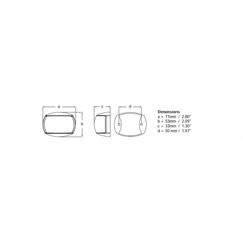 Hella Marine NaviLED Compact 2nm Towing Navigation Lamp - Black Shroud [980520601] - Wholesaler Elite LLC