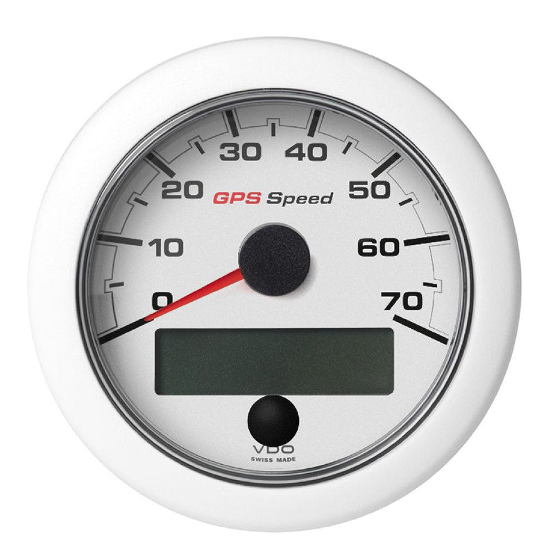 Veratron 3-3/8" (85mm) OceanLink GPS Speedometer (0-70 KN/MPH/KMH) - White Dial Bezel [A2C1352090001] - Wholesaler Elite LLC