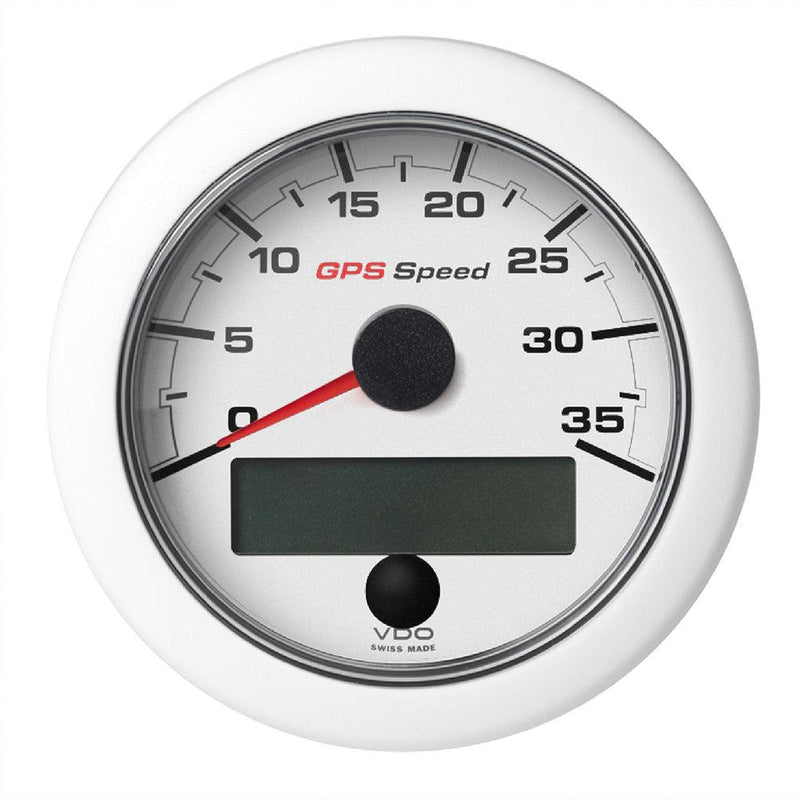 Veratron 3-3/8" (85mm) OceanLink GPS Speedometer (0-35 KN/MPH/KMH) - White Dial Bezel [A2C1352080001] - Wholesaler Elite LLC