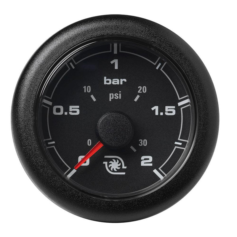 Veratron 52MM (2-1/16") OceanLink Boost Pressure Gauge - 2 Bar/30 PSI - Black Dial Bezel [A2C1066140001] - Wholesaler Elite LLC